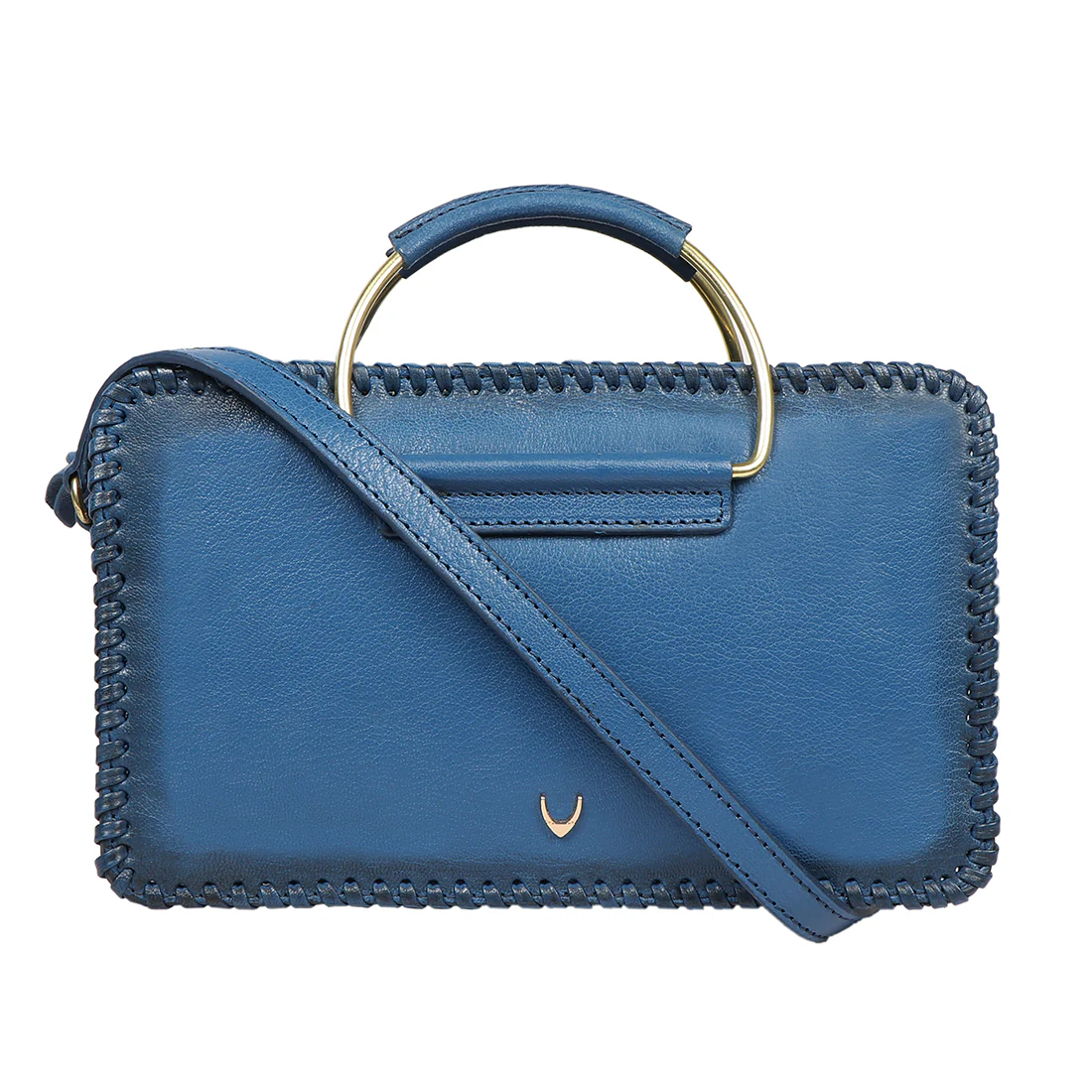 Mimosa 03 Blue Leather Satchel