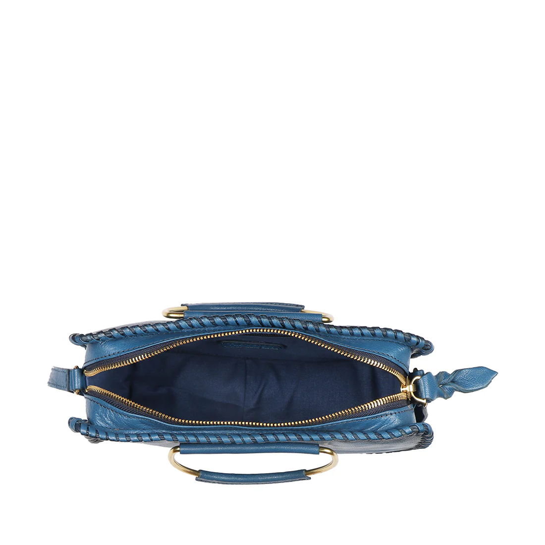 Mimosa 03 Blue Leather Satchel - Image 5