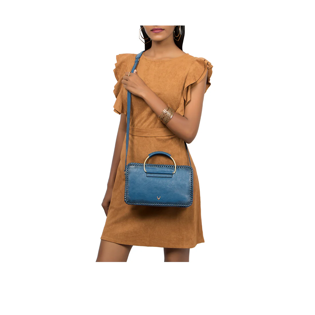 Mimosa 03 Blue Leather Satchel - Image 6
