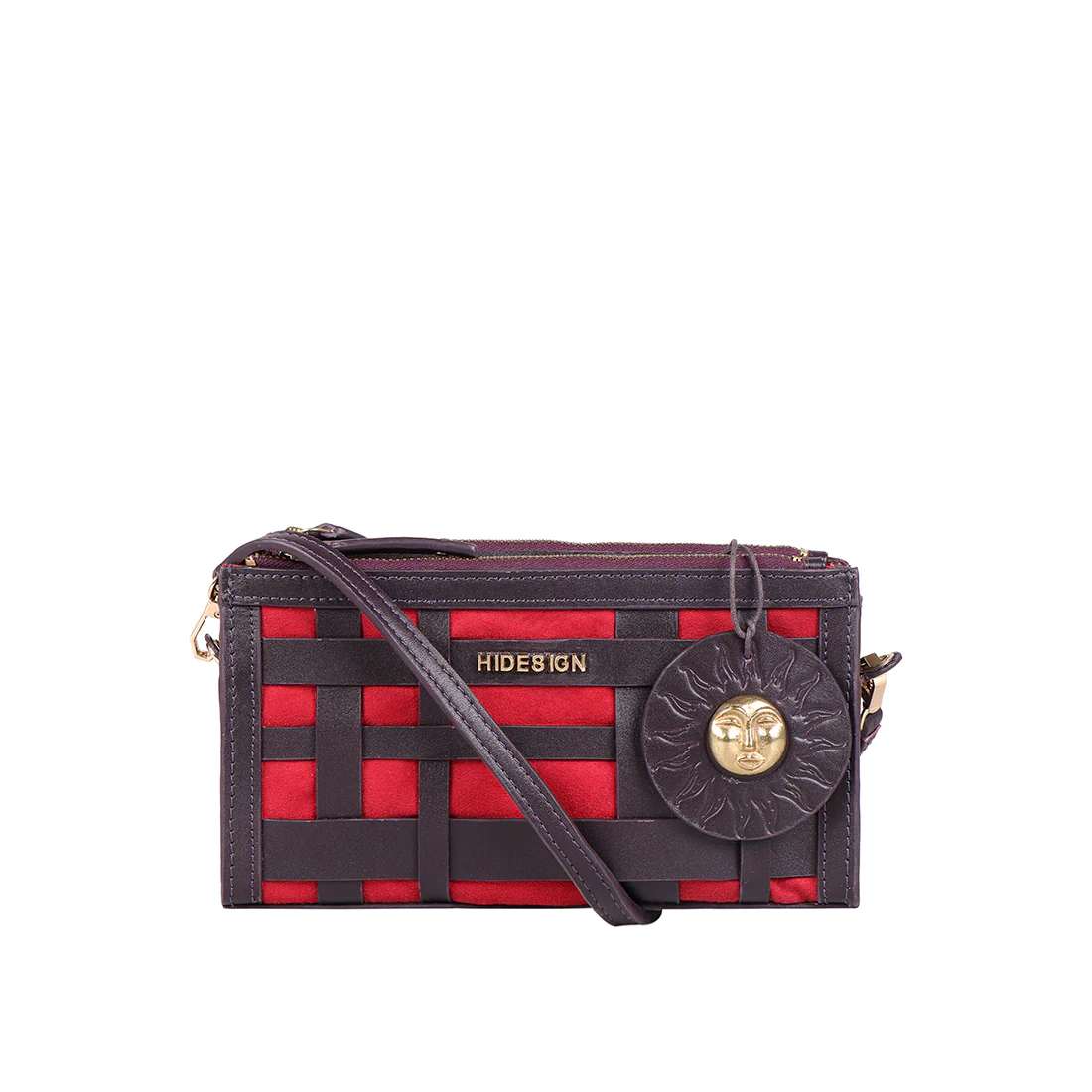 Minerva 01 Purple Leather Sling Bag