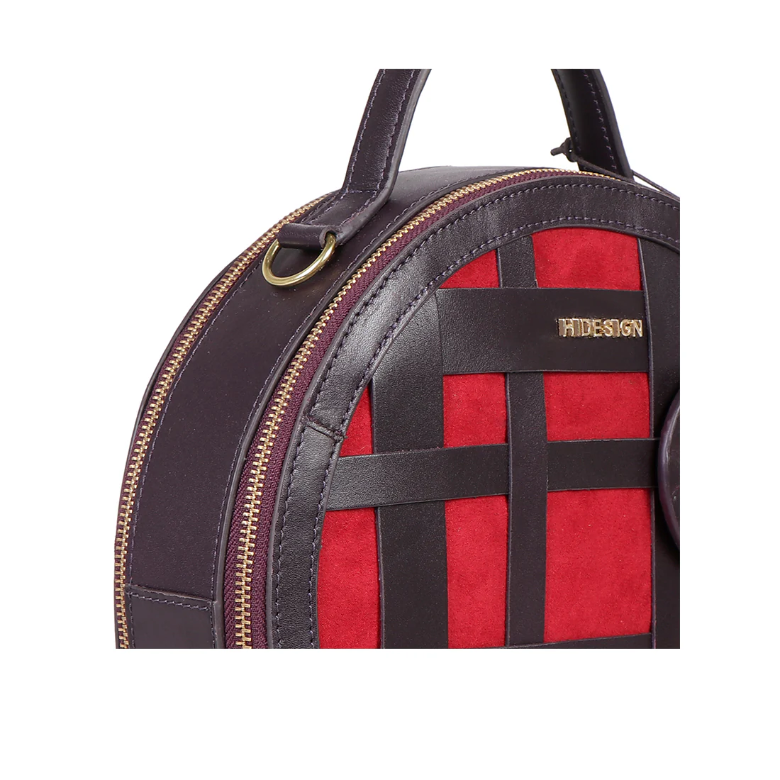 Minerva 03 Purple Leather Satchel - Image 4