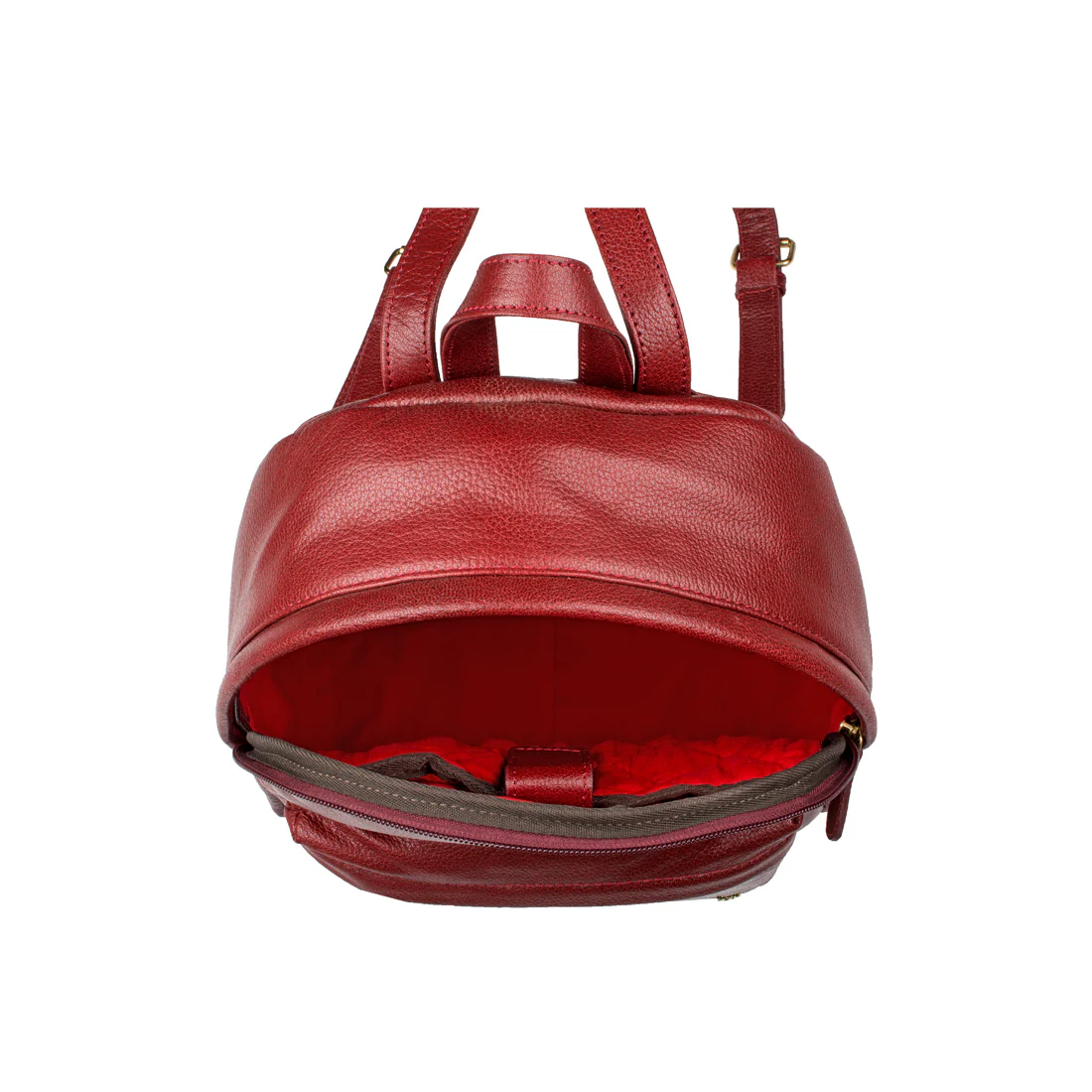 Miranda Red Leather Backpack - Image 4