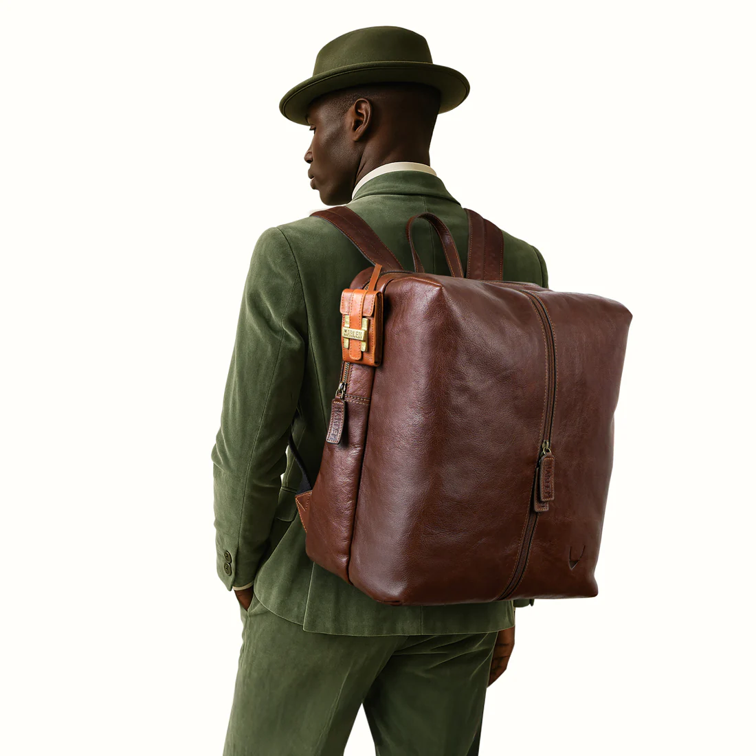 Mj 01 Brown Leather  Backpack - Image 2