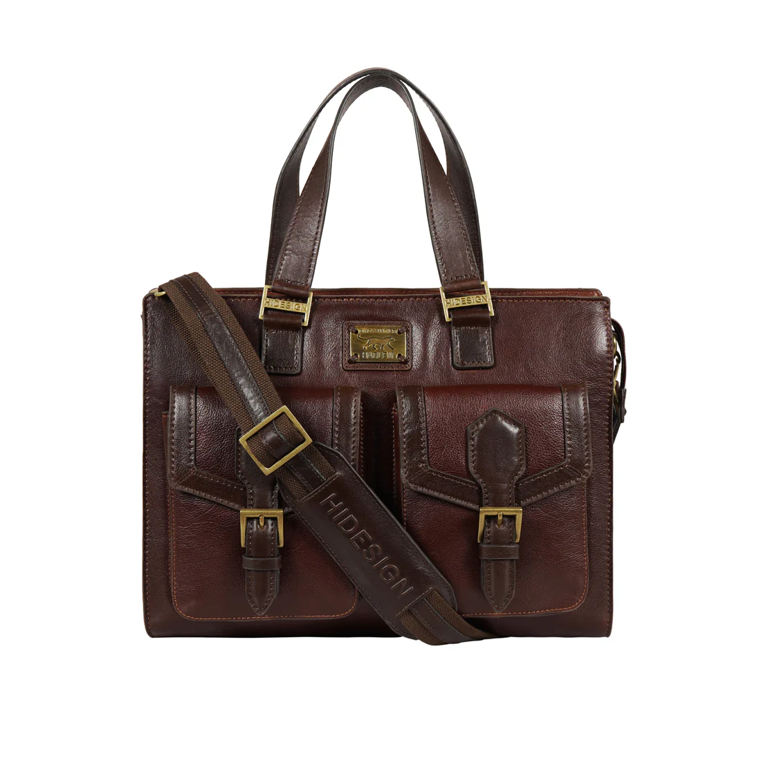 Mj 02 Tan Leather Briefcase