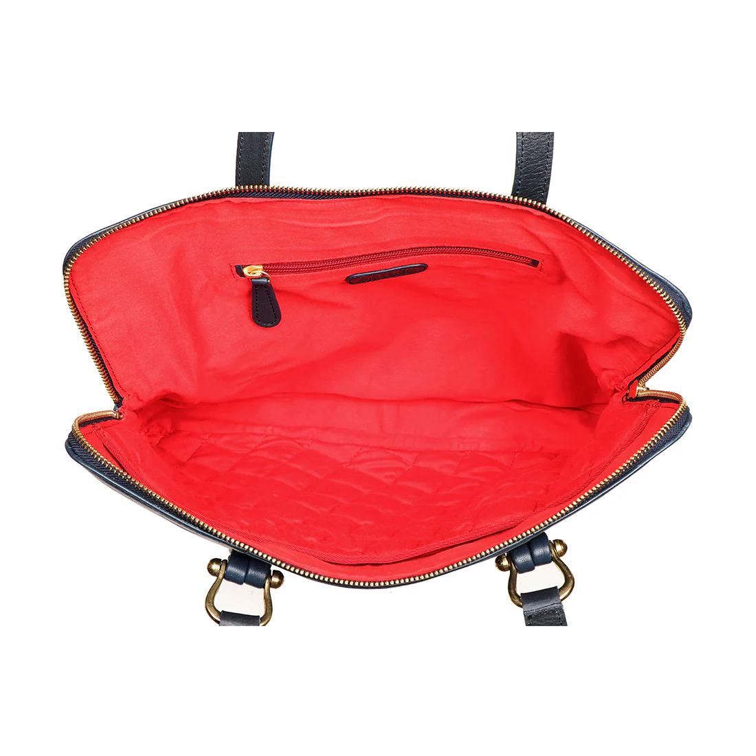 Moksha 02 Blue Leather Laptop Bag - Image 4