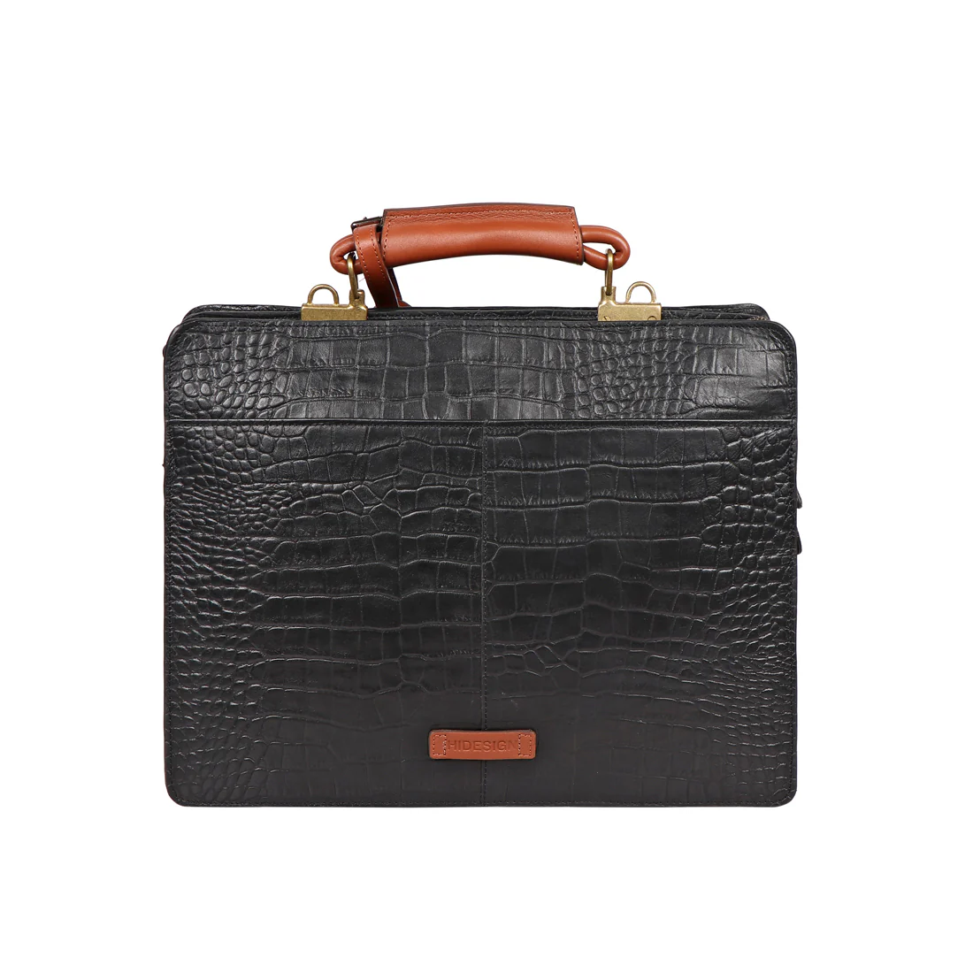 Monterey 3 Black Leather  Briefcase - Image 4