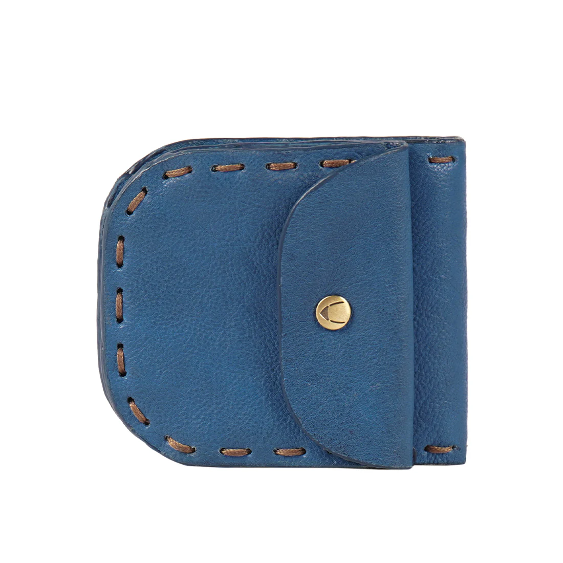 Moon W1 Blue Leather Bi-Fold Wallet - Image 5