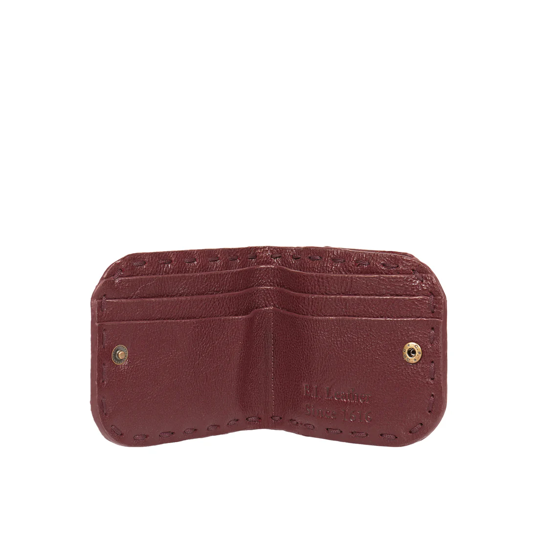 Moon W1 Red Leather Bi-Fold Wallet - Image 4