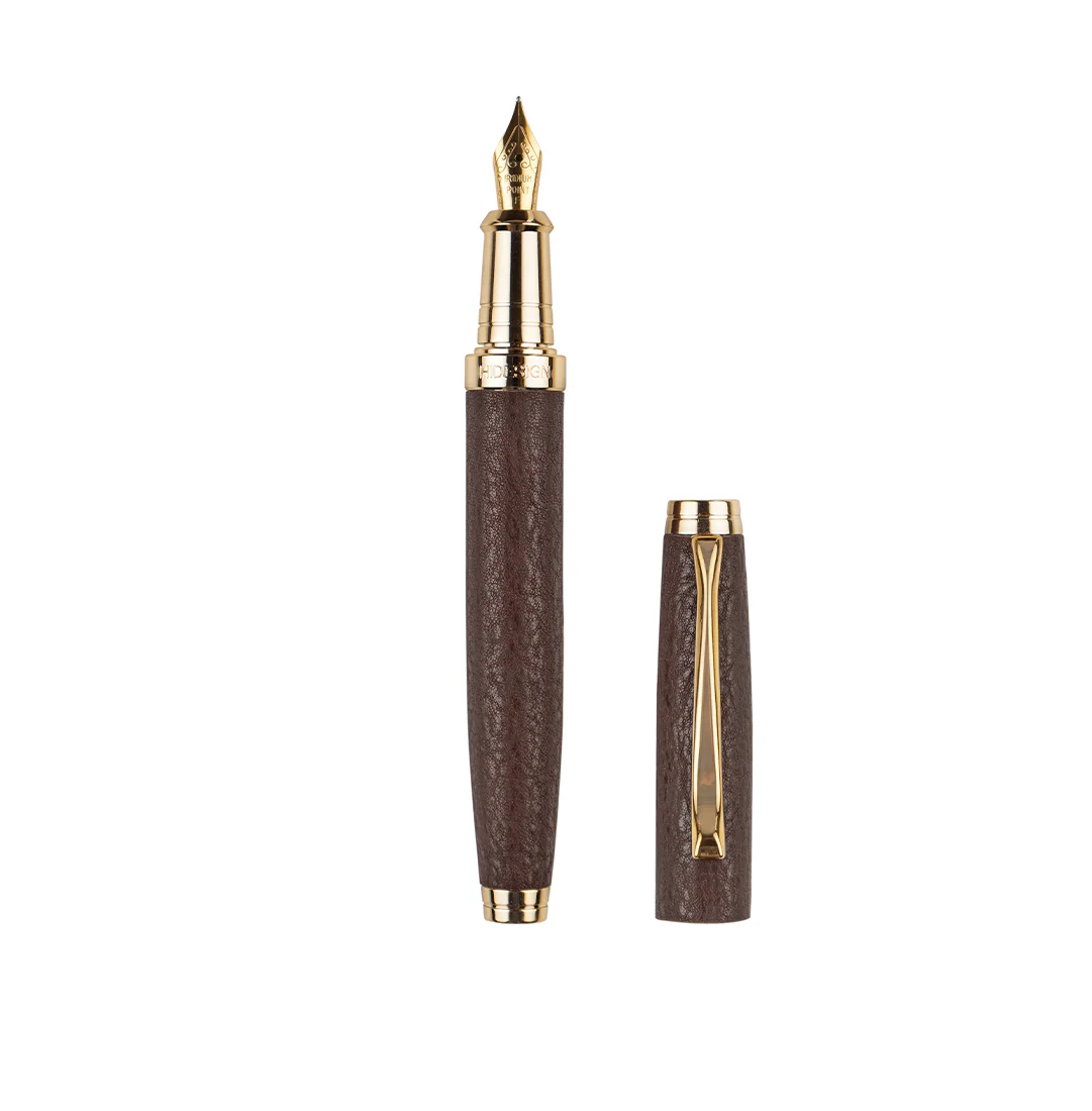 Moritz Brown Leather Fountain Pen - Image 4