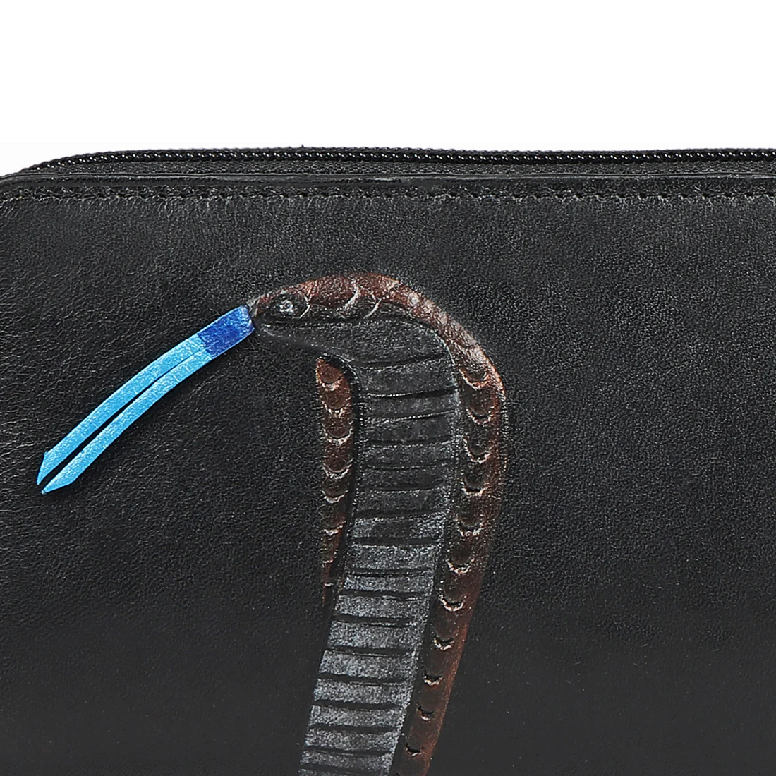Naia W1 Black Leather Zip Around Wallet - Image 5