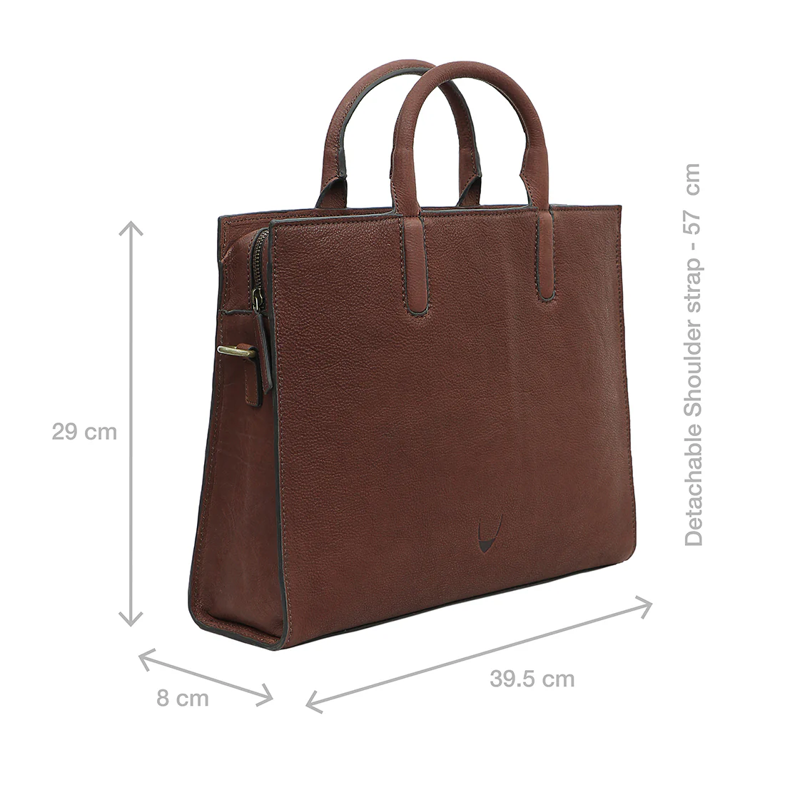 Navigli 03 Medium Brown Leather  Laptop Bag - Image 3