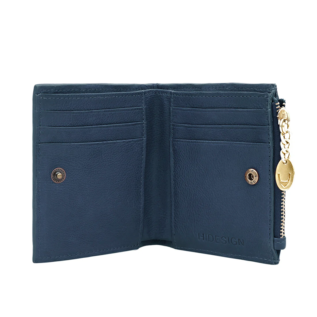 Navigli W2 Blue Leather Bi-Fold Wallet - Image 3
