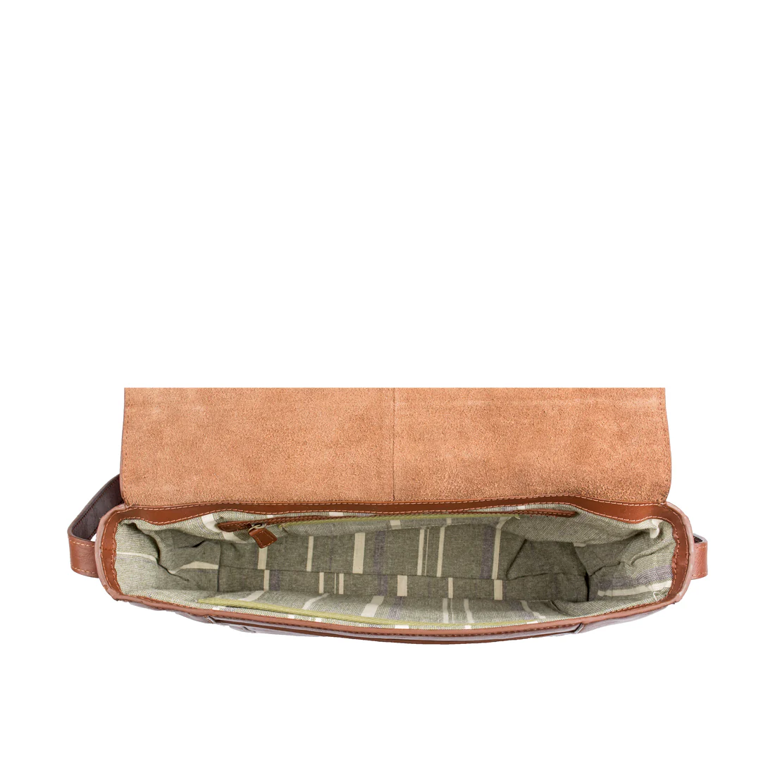 Nicholson 01 Tan Leather Messenger Bag - Image 4