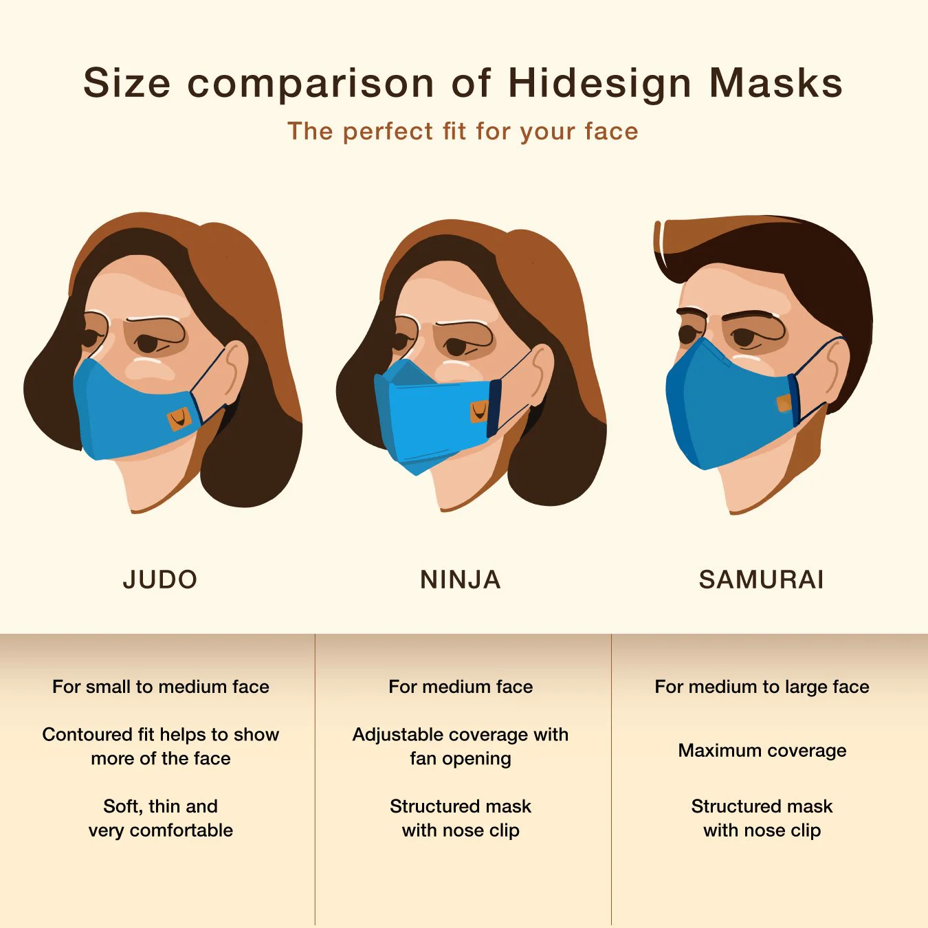 Ninja Brown Leather Face Mask - Image 8