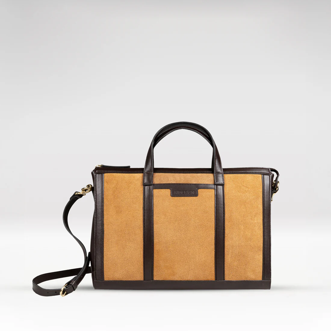 Ninon 01 Orange Leather Messenger Bag