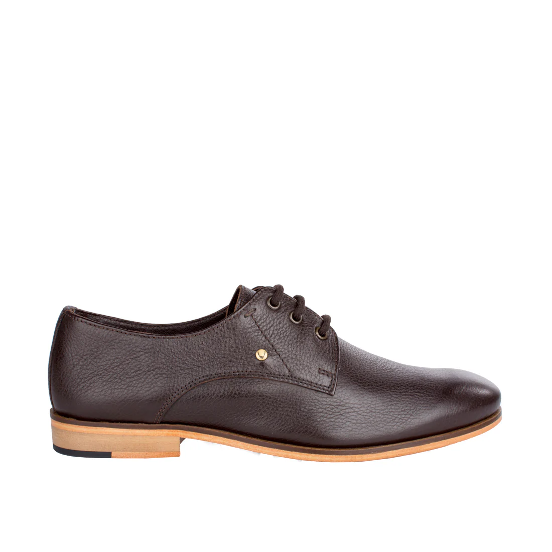 Norton Men's Brown Leather Derby Shoes - Image 3