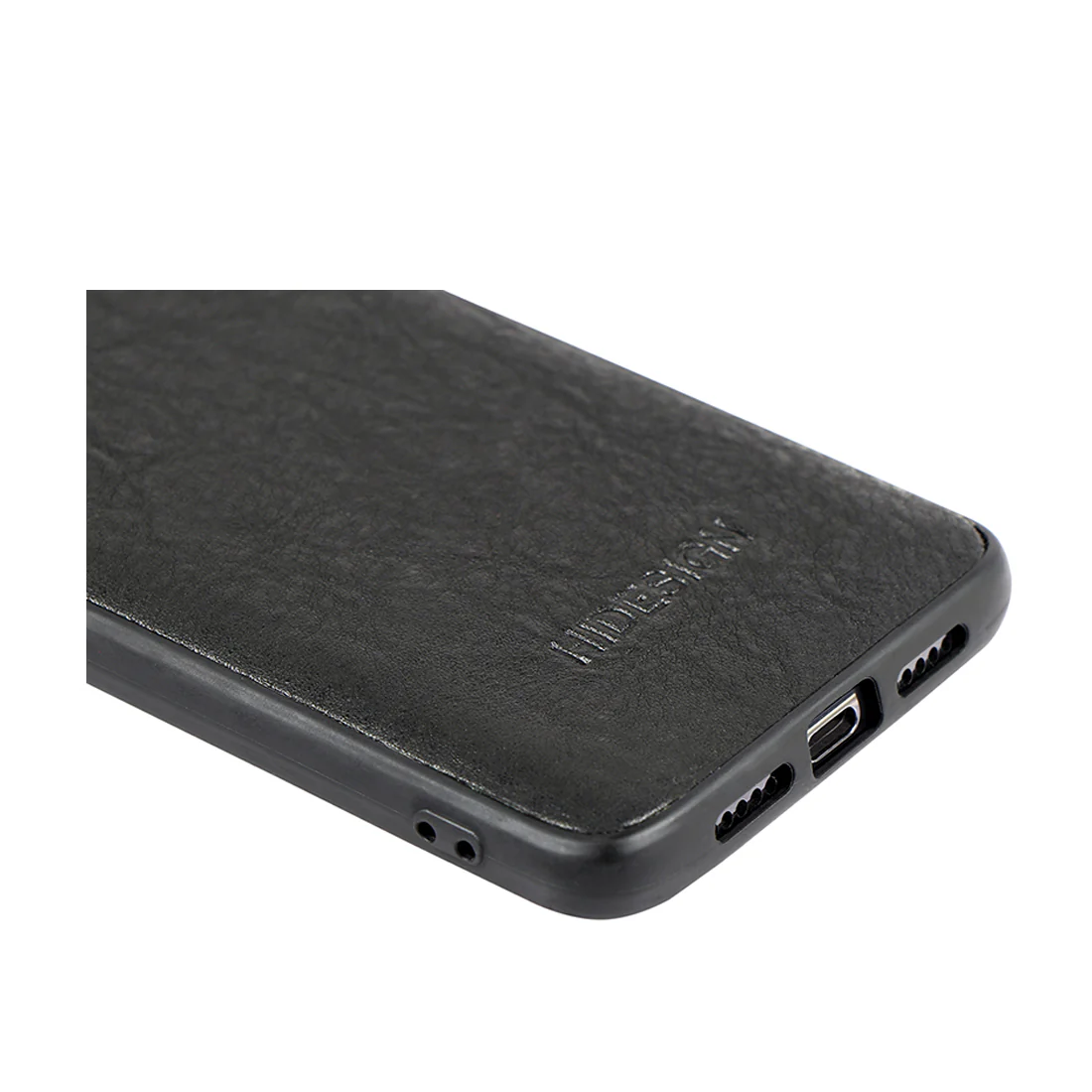 One Plus 7 Black Leather Mobile Case - Image 2