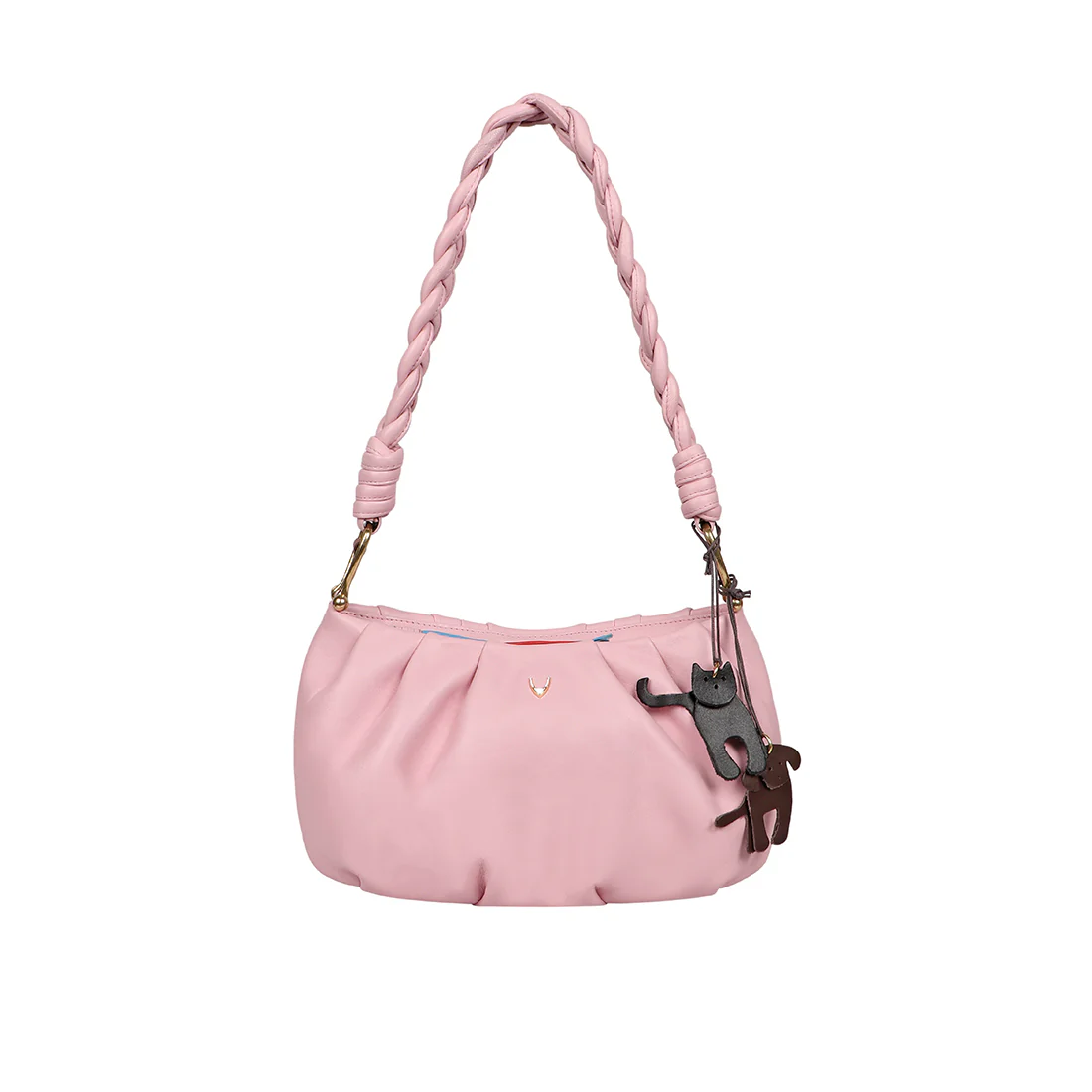 Oona 01 Pink Leather Shoulder Bag - Image 2