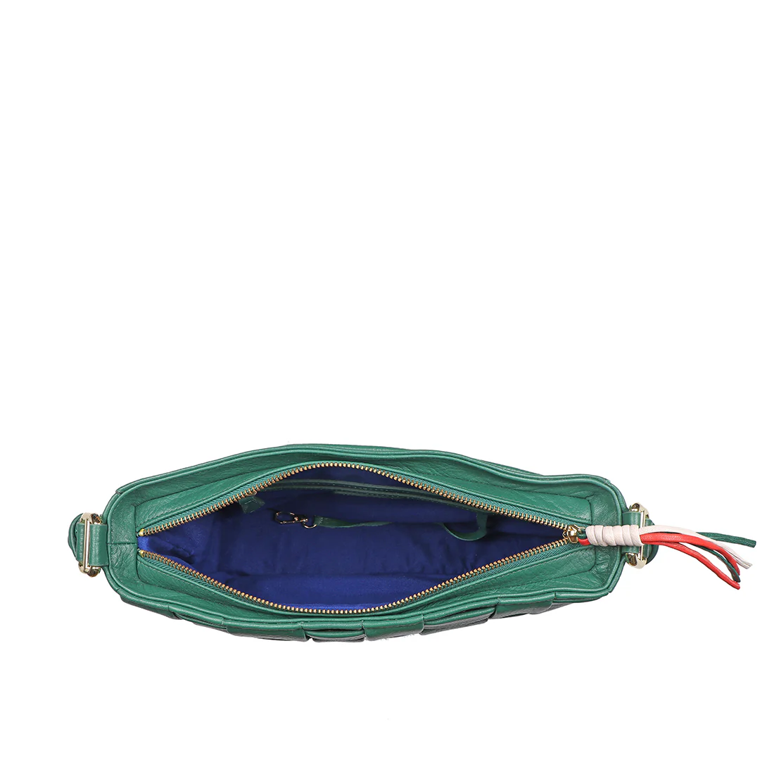 Oona 02 Green Leather Shoulder Bag - Image 6