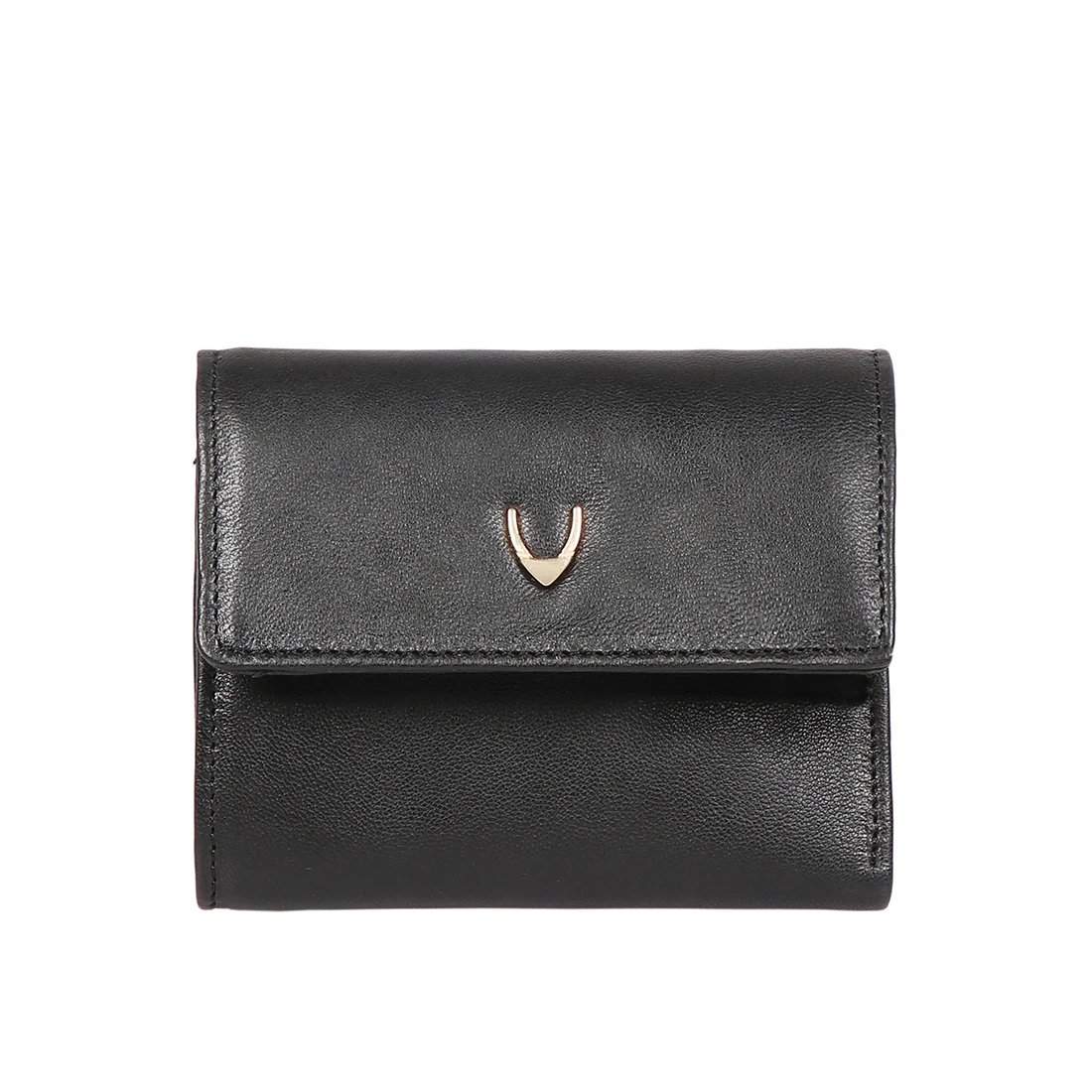 Oona W2 Black Leather Trifold Wallet - Image 3