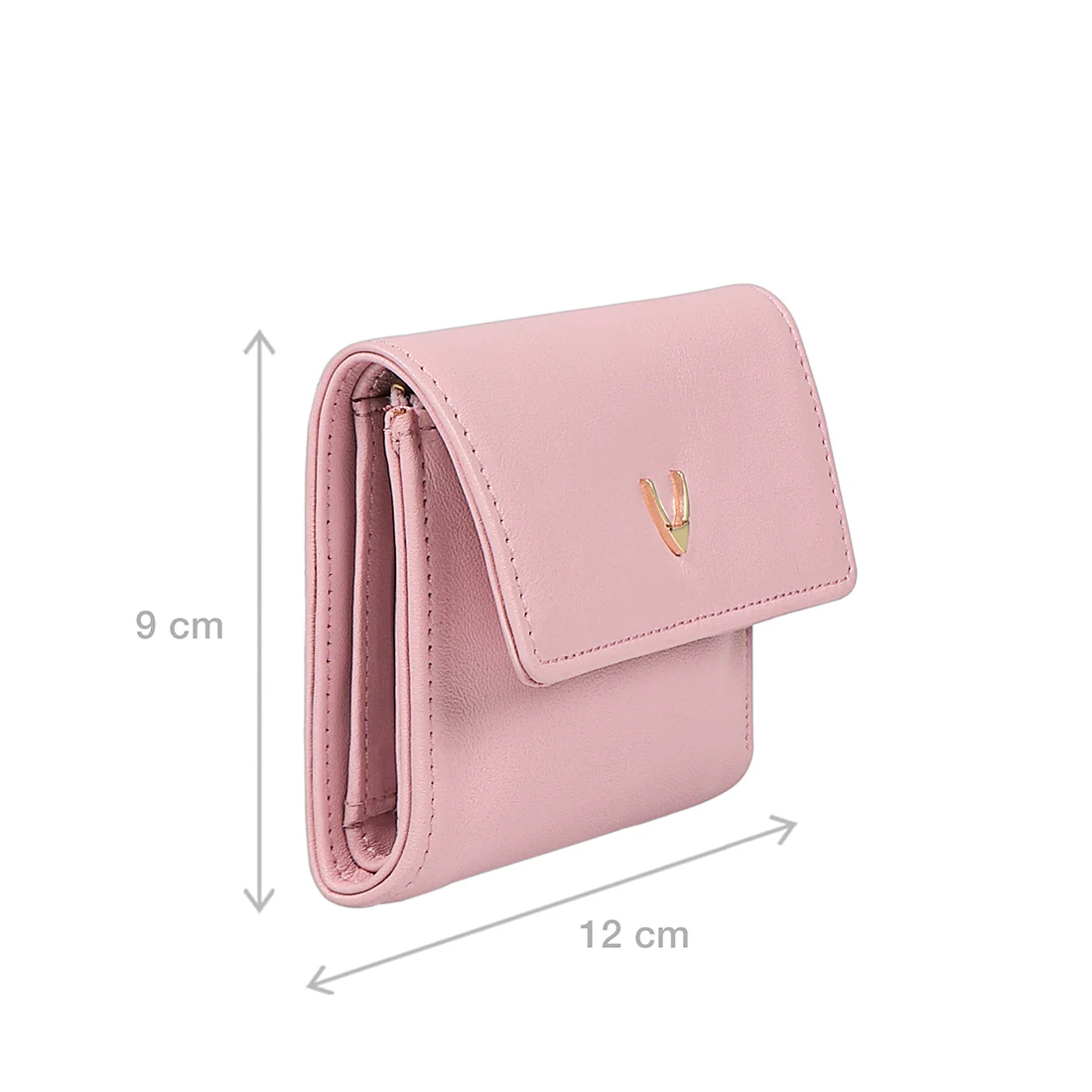 Oona W2 Pink Leather Trifold Wallet - Image 4
