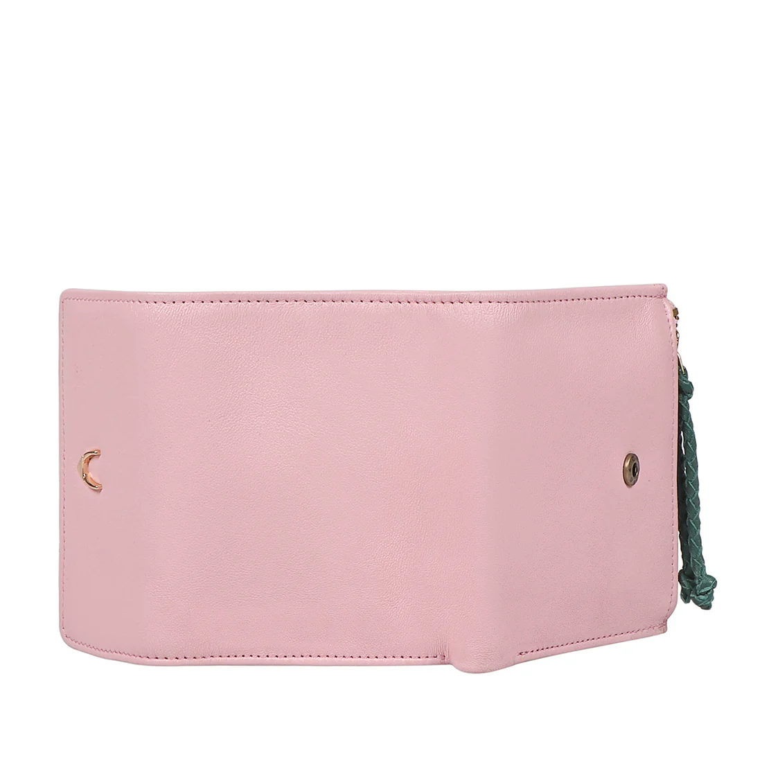 Oona W2 Pink Leather Trifold Wallet - Image 6
