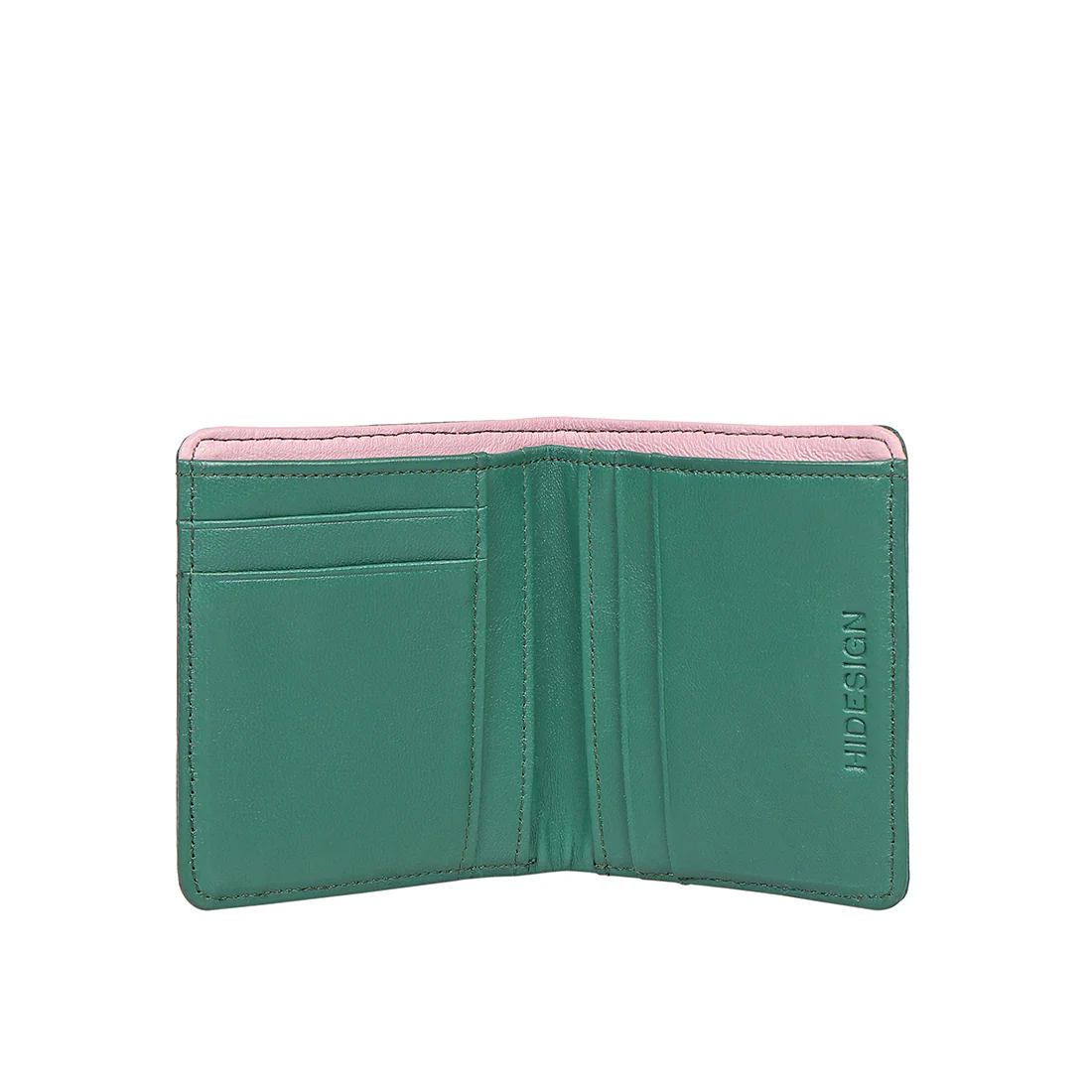 Oona W4 Green Leather Bi-Fold Wallet - Image 5