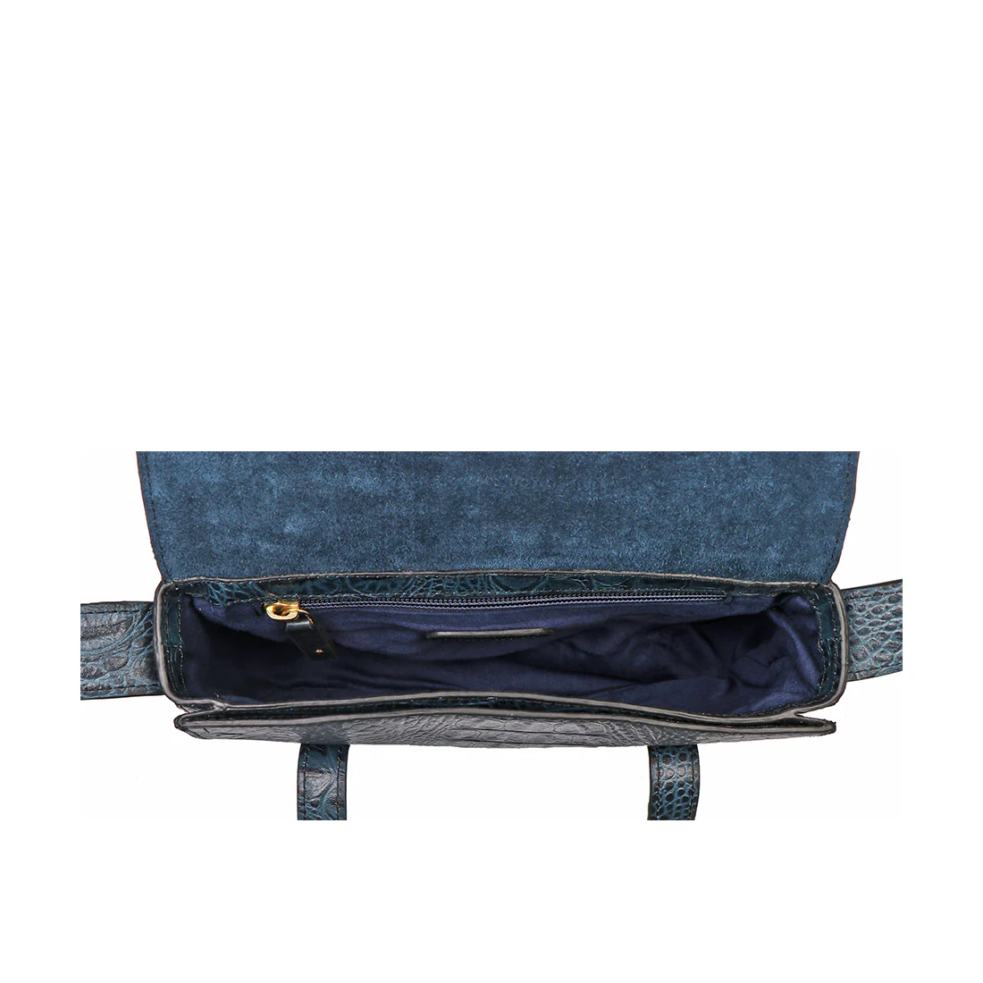 Ophelia 01 Blue Leather Satchel - Image 4