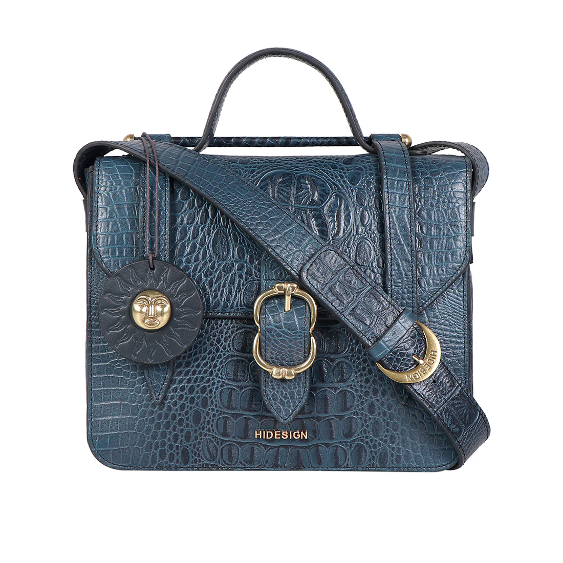 Ophelia 02 Blue Leather Satchel