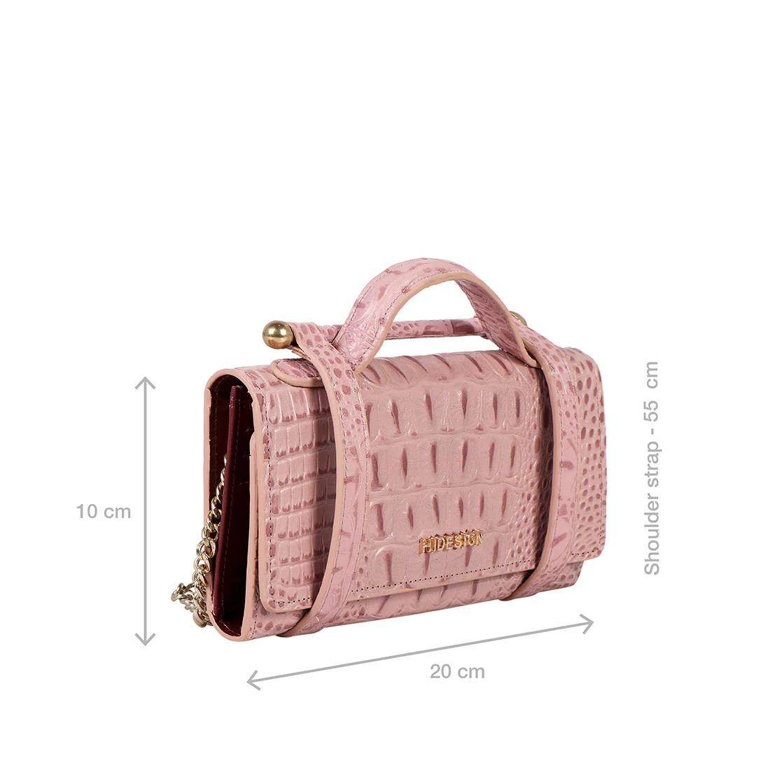 Ophelia W1 Pink Leather Sling Wallet - Image 2