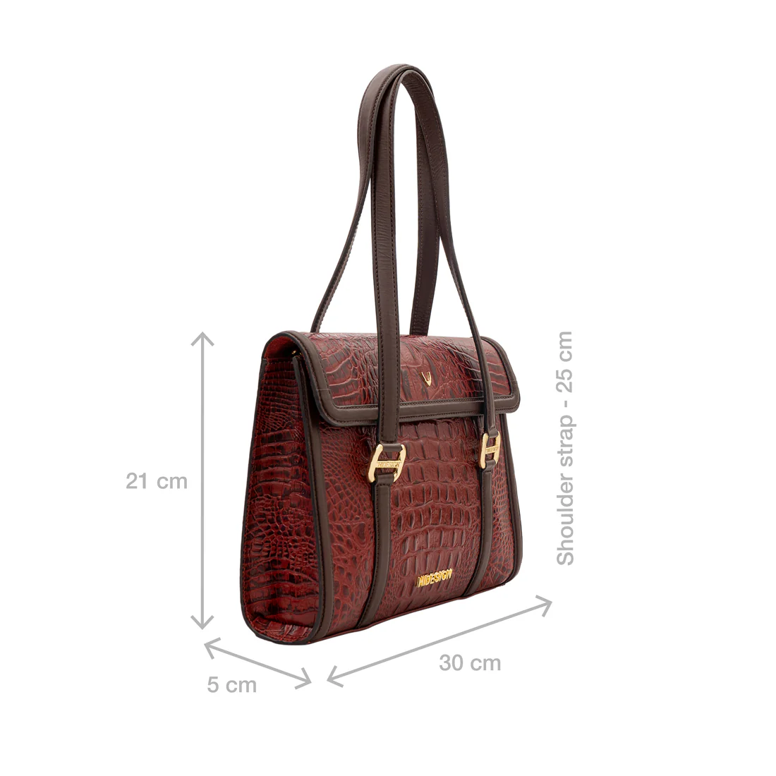 Orly-02 Marsala Leather Shoulder Bag - Image 3