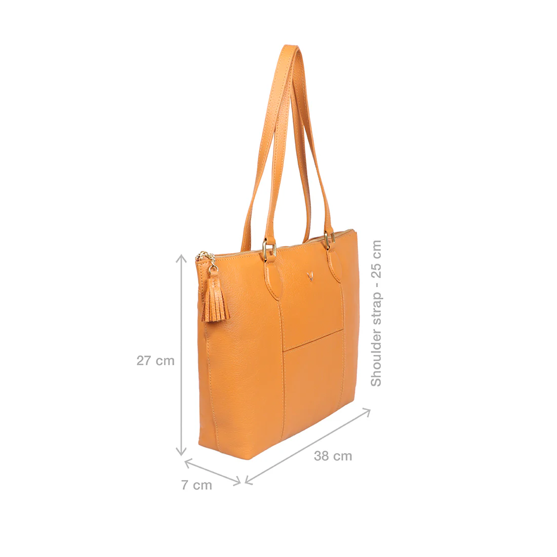 Ovave 04 Yellow Leather Tote Bag - Image 3
