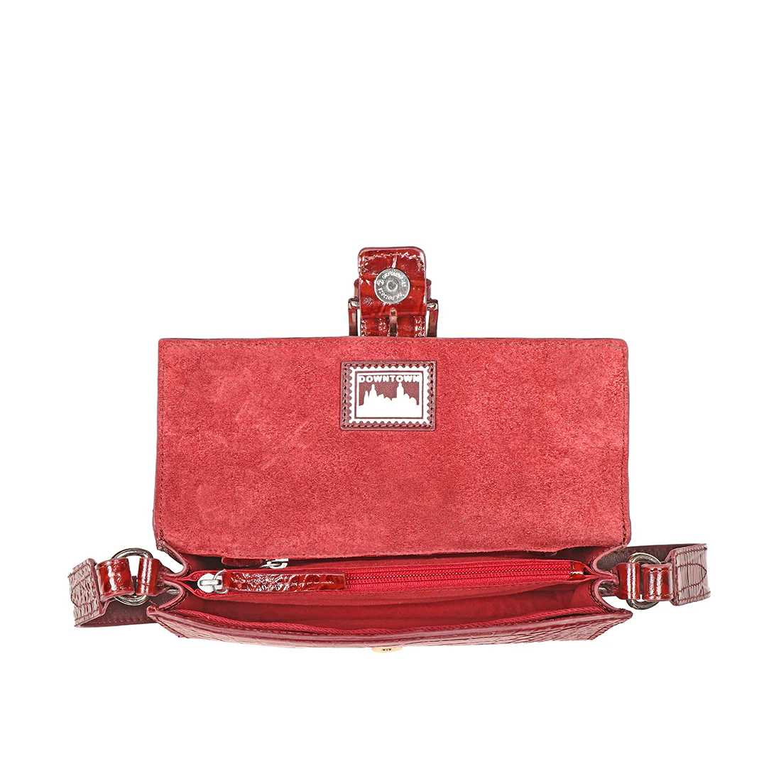 Oxford 02 Red Leather Shoulder Bag - Image 6