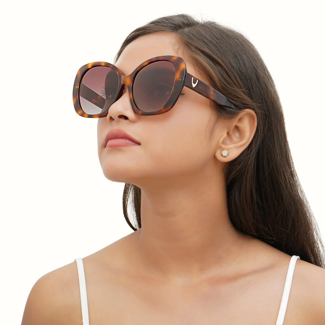 Palma Women's Brown Butterfly Sunglasses - Image 2