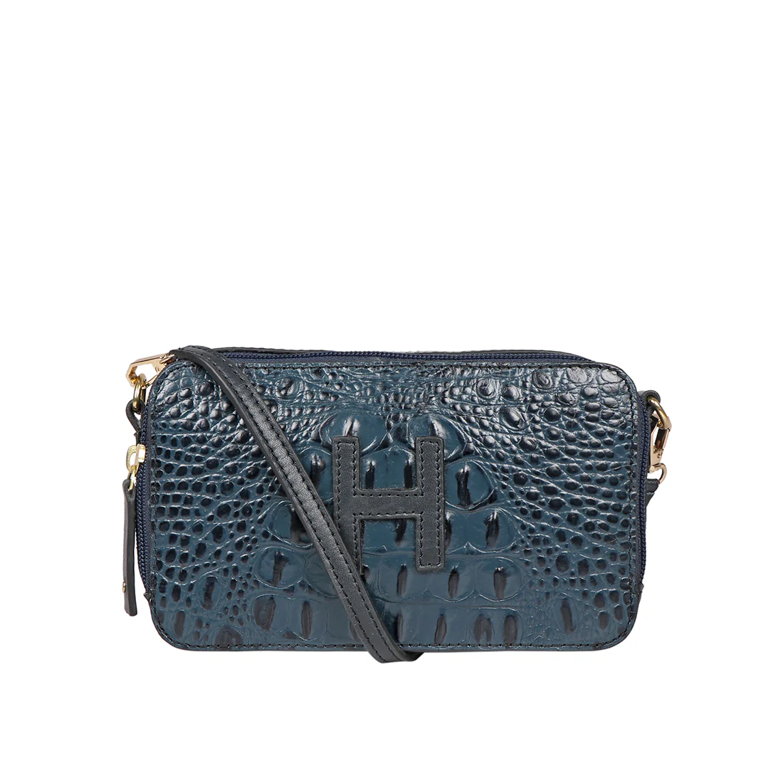 Panama 01 Blue Leather Crossbody - Image 2