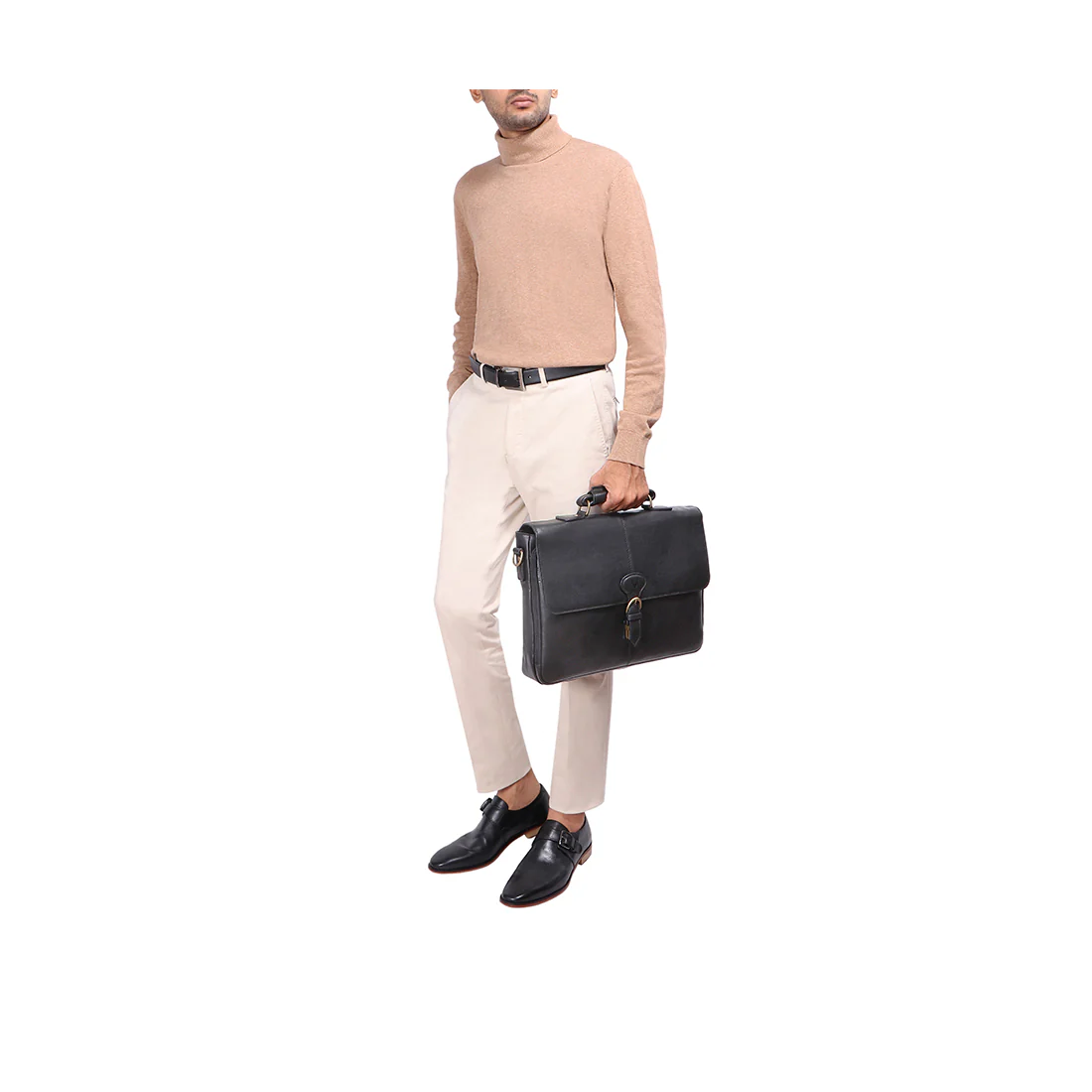 Parker 01 Black Leather  Briefcase - Image 5