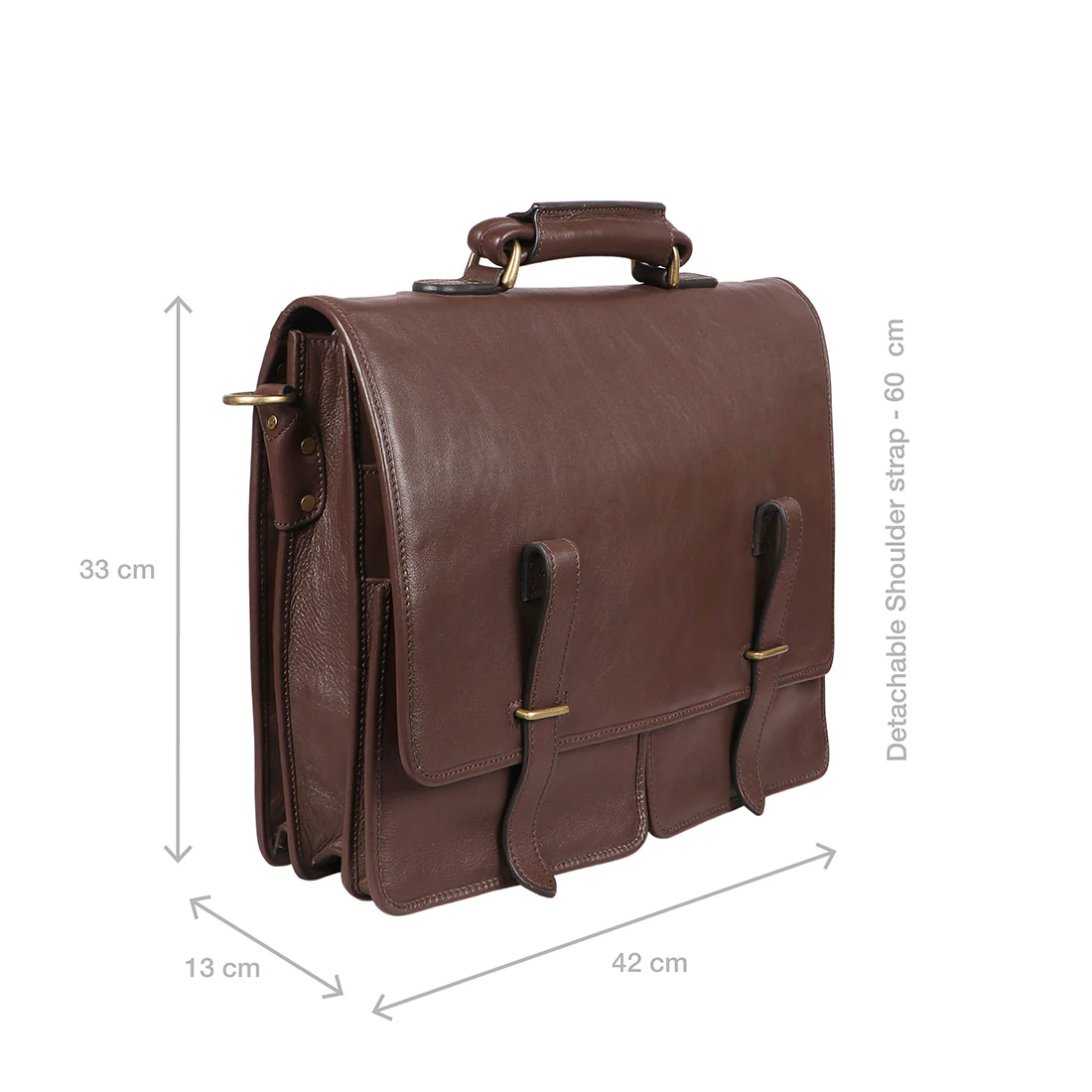 Parma Brown Leather Briefcase - Image 2