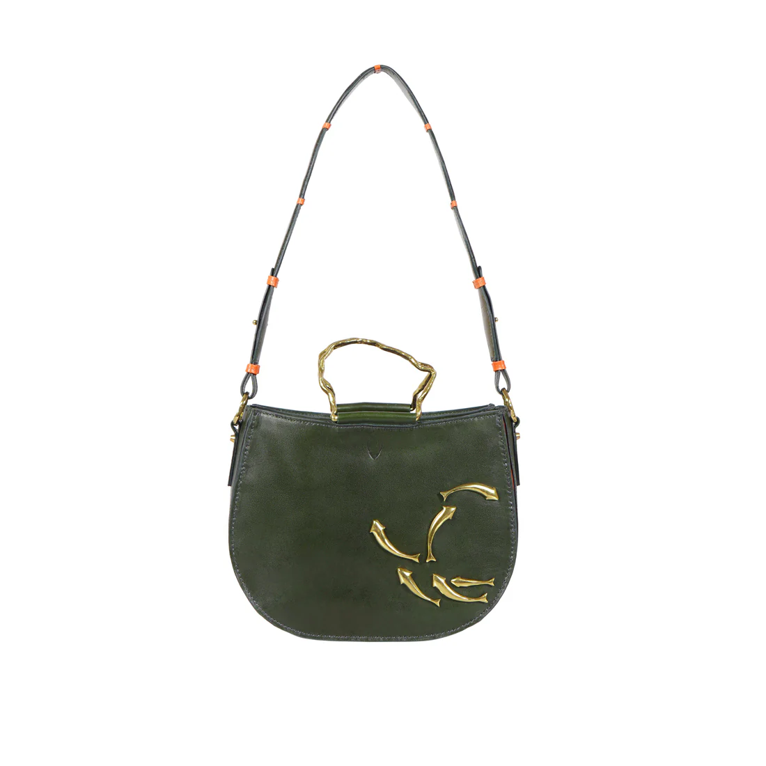 Parrot 01 Green Leather Shoulder Bag - Image 2
