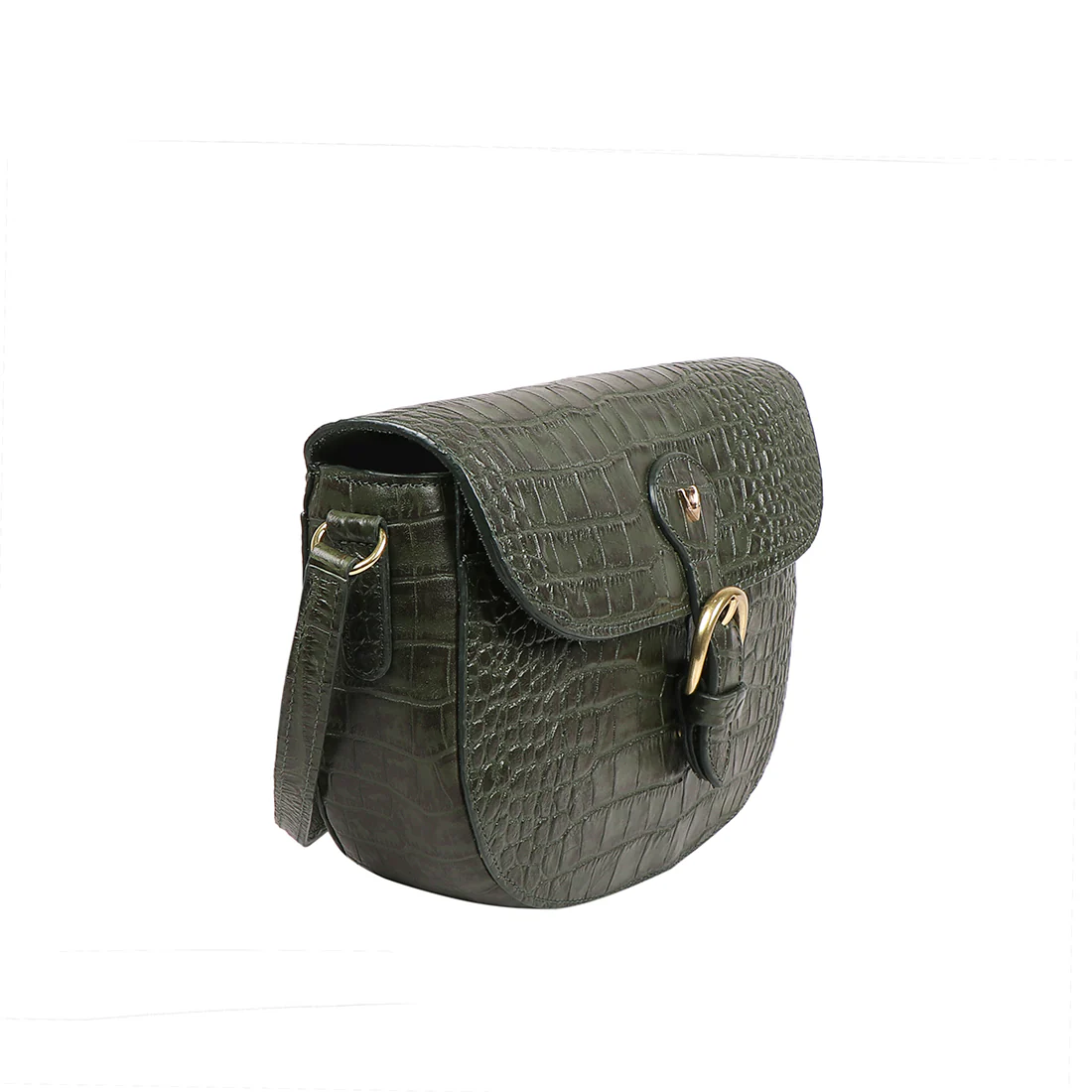 Paula 02 Green Leather Crossbody - Image 3