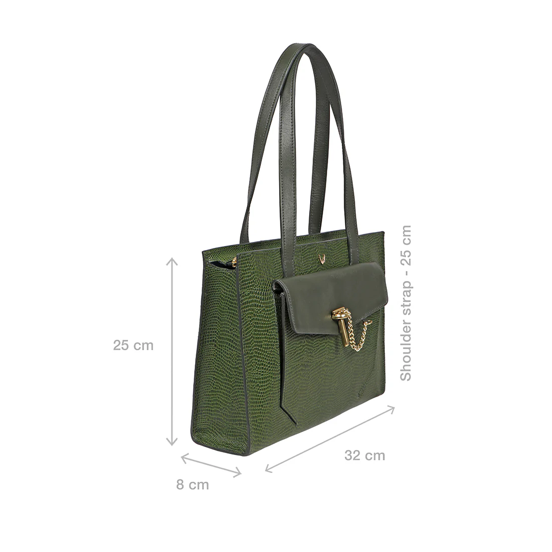 Peggy 01 Green Leather Shoulder Bag - Image 3