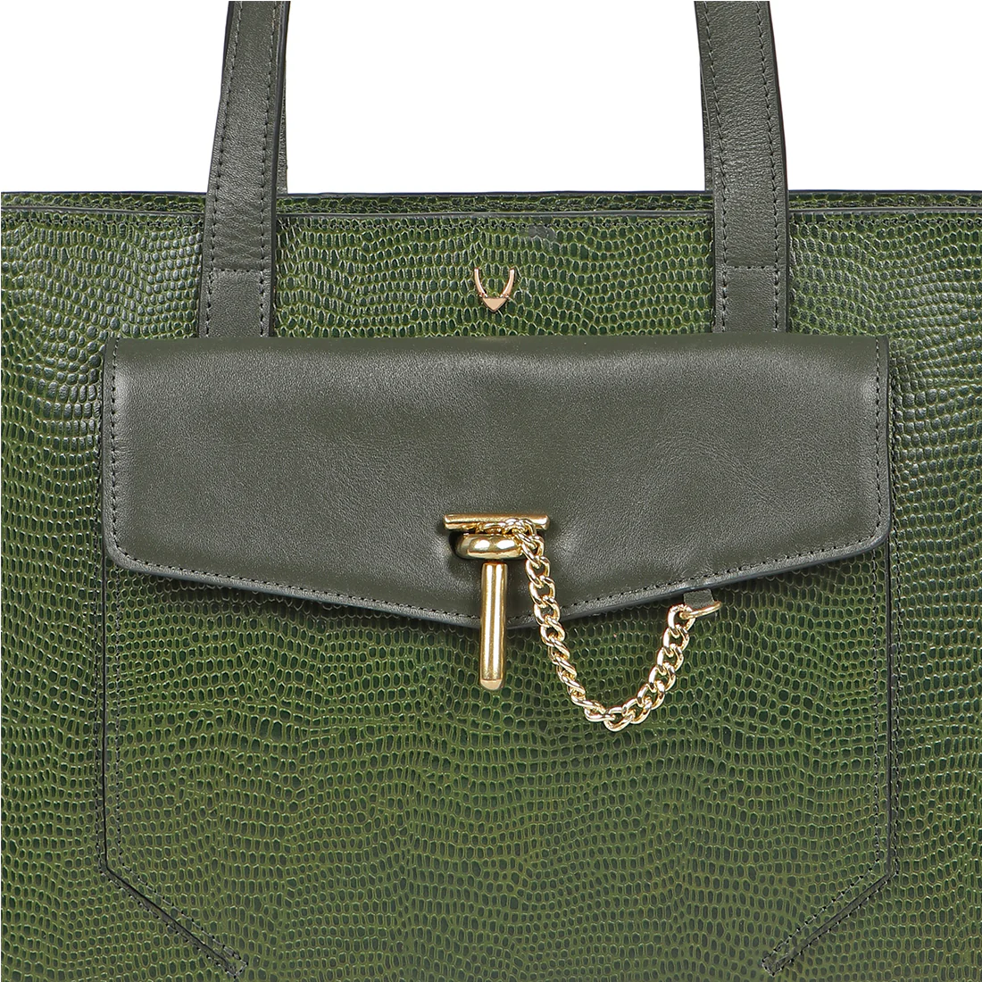 Peggy 01 Green Leather Shoulder Bag - Image 5
