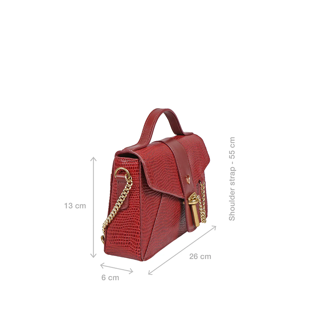 Peggy 02 Red Leather Sling Bag - Image 3