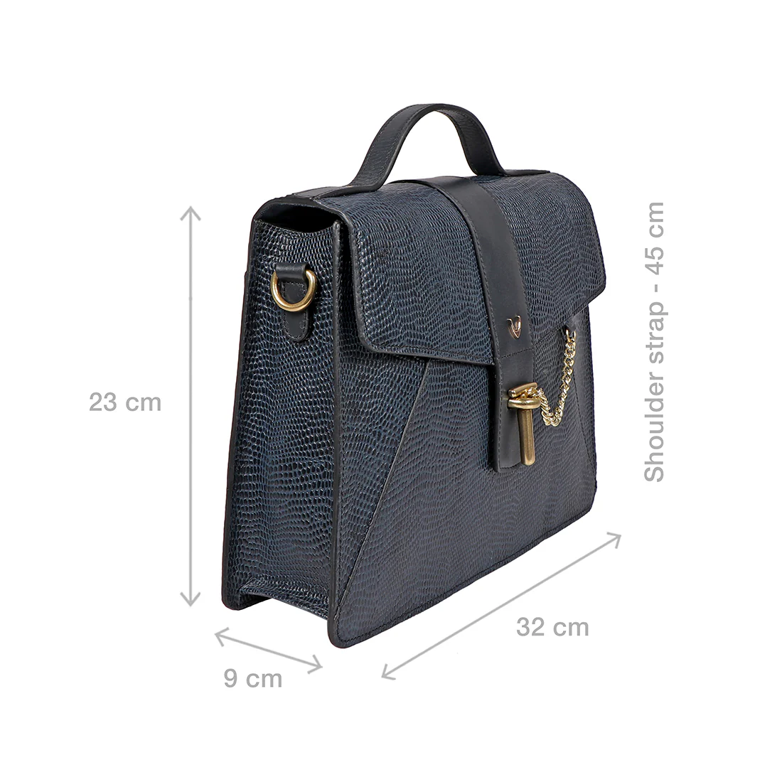 Peggy 03 Blue Leather Satchel - Image 3