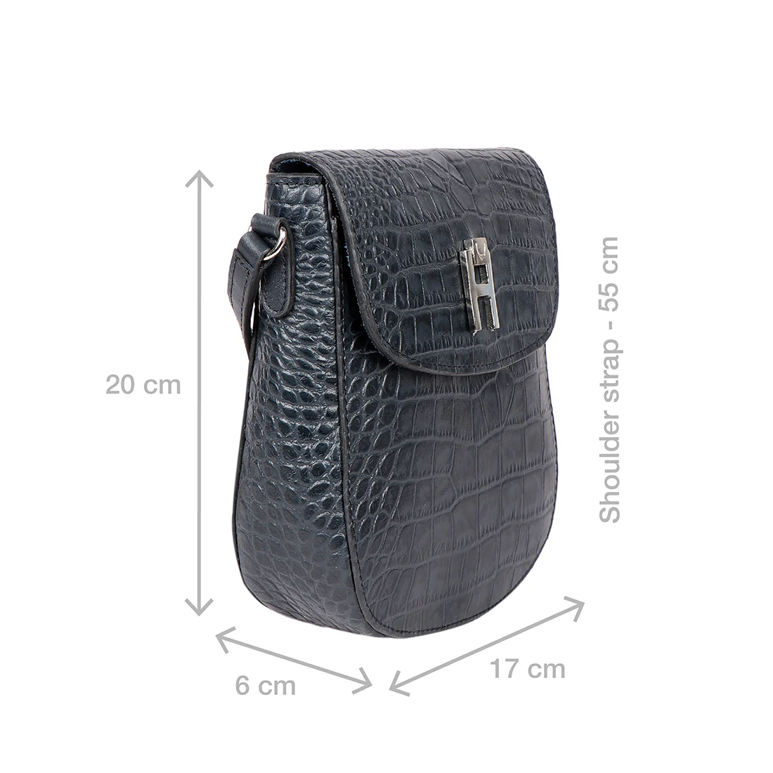 Peru 01 Blue Leather Crossbody - Image 3
