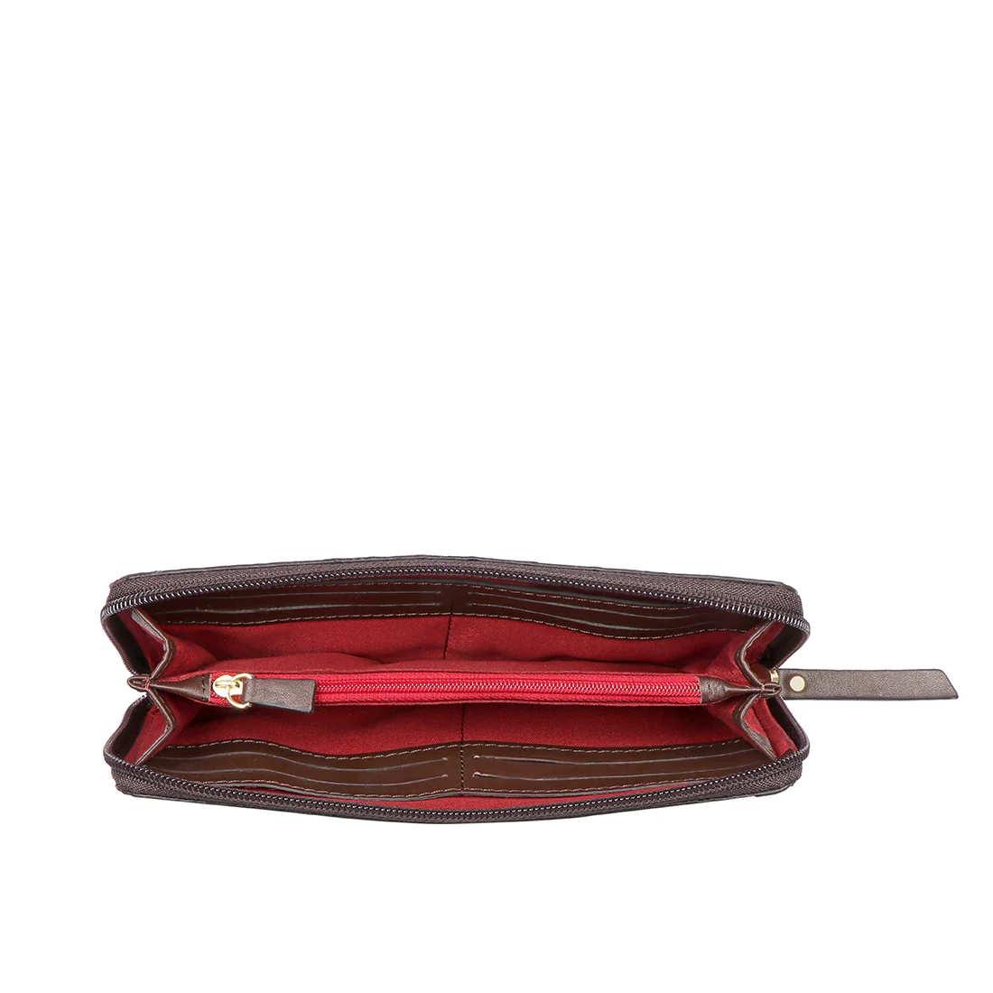 Peru W1 Brown Leather Zip Around Wallet - Image 7