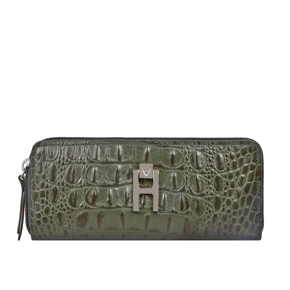 Peru W1 Green Leather Zip Around Wallet - Image 2