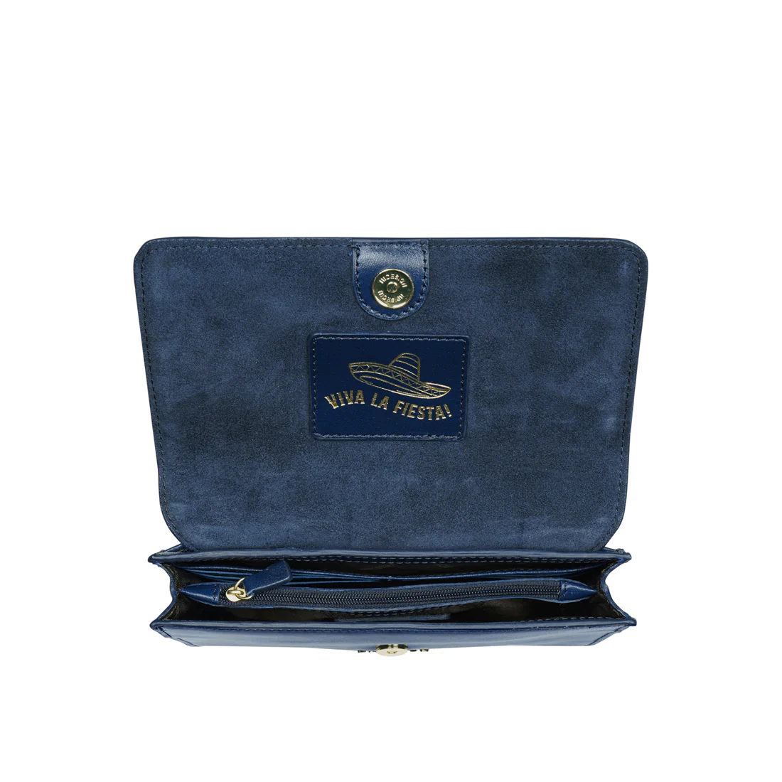 Peyote 03 Blue Leather Sling Bag - Image 7