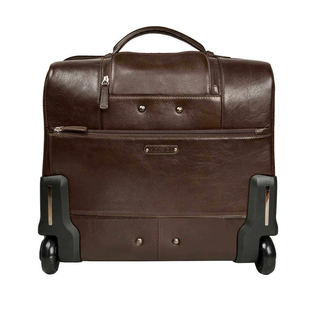 Phaeton 02 Brown Leather Trolley Bag - Image 4