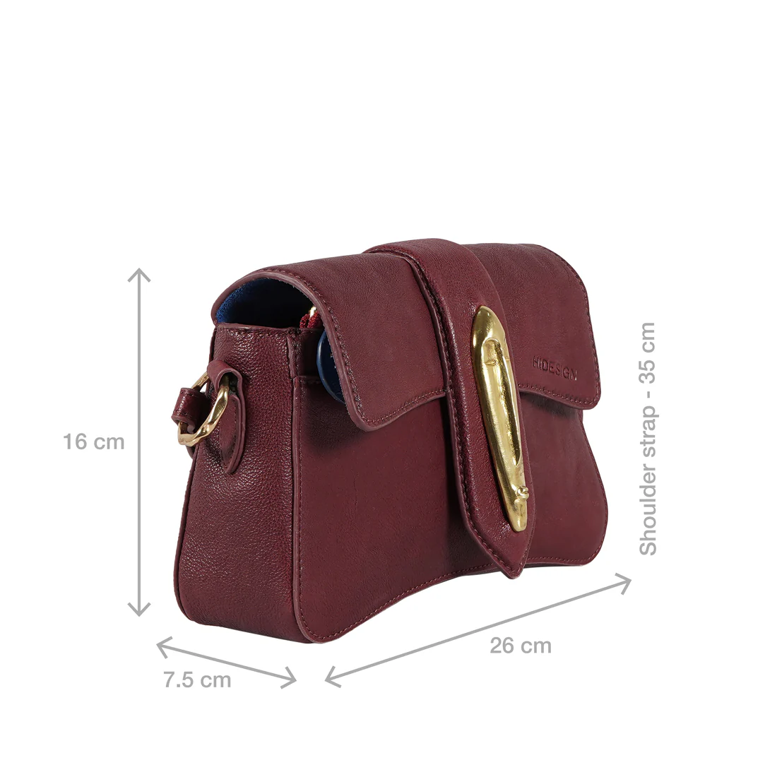 Pharaoh 02 Red Leather Shoulder Bag - Image 3