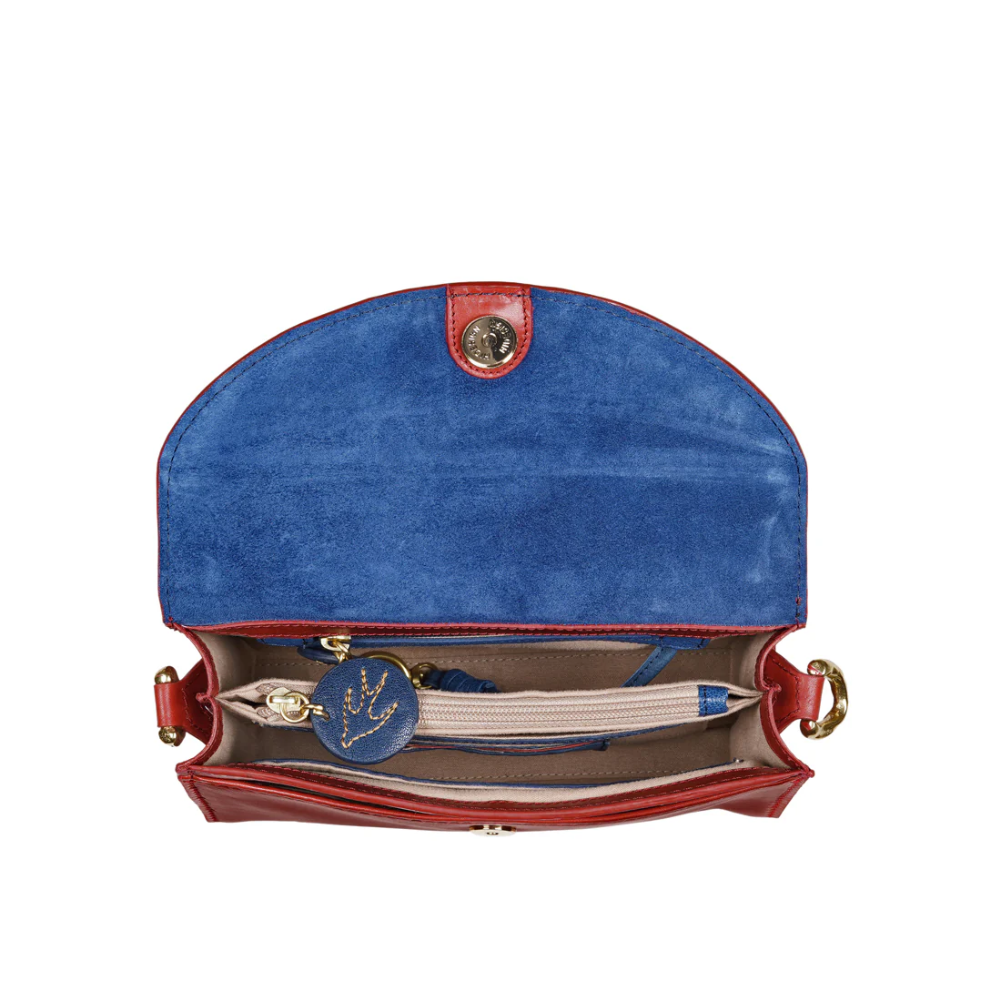 Pharaoh  03 Red Leather Sling Bag - Image 6